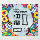 カスタムカラフルArt Home Brewビールボトルラベル ビールラベル (シングルラベル)