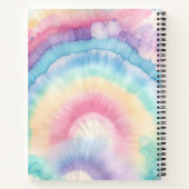 カスタムカラフルGroovy絞り染めパターン ノートブック (裏面)