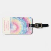 カスタムカラフルGroovy絞り染めパターン ラゲッジタグ (正面横)