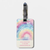 カスタムカラフルGroovy絞り染めパターン ラゲッジタグ (裏面縦)