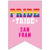 カスタムカラフルLGBTQ+レインボープライド部族 バンティングフラッグ (第2の旗)