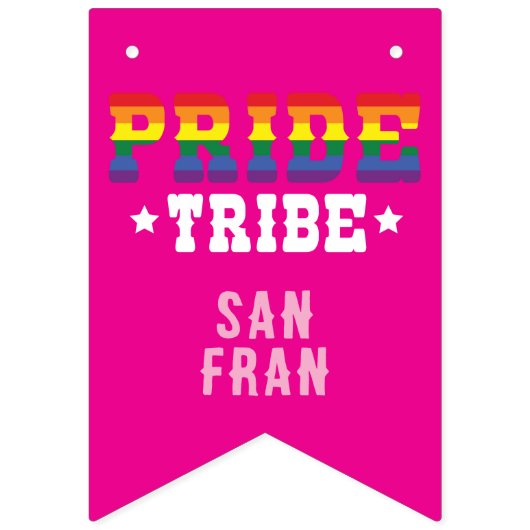 カスタムカラフルLGBTQ+レインボープライド部族 バンティングフラッグ (第1の旗)