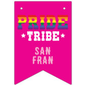 カスタムカラフルLGBTQ+レインボープライド部族 バンティングフラッグ (第3の旗)