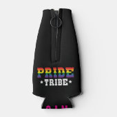 カスタムカラフルLGBTQ+レインボープライド部族 ボトルクーラー (裏面)