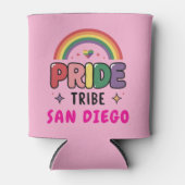 カスタムカラフルLGBTQ+レインボープライド部族 缶クーラー (正面)