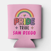 カスタムカラフルLGBTQ+レインボープライド部族 缶クーラー (裏面)