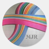 カスタムカラフルQuilling紙1.5インチラウンドステッカー ラウンドシール (正面)