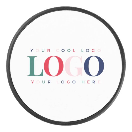 カスタムカラフルRectangle Business Logo Branded アイスホッケーパック (正面)