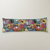 カスタムカラーおもしろいキャッツイラストレーション ボディピロー (裏面)