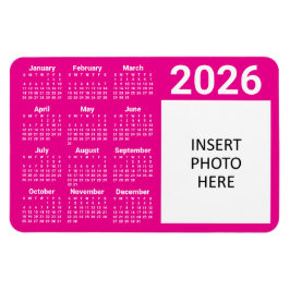 カスタムカラーとカスタム写真の2026年カレンダーマグネット マグネット