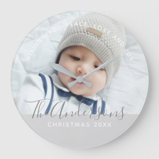 カスタムカラーとカスタム文字 ラージ壁時計 (正面)