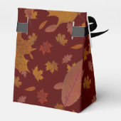 カスタムカラーとテキストの秋の葉 フェイバーボックス (裏面サイド)