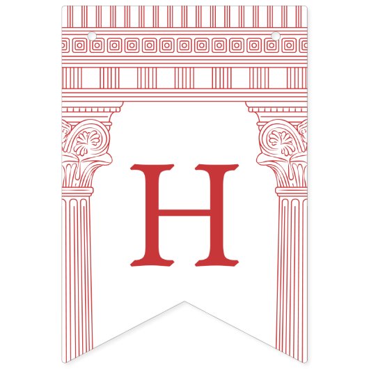 カスタムカラーと神殿での女神パーティー バンティングフラッグ (第2の旗)