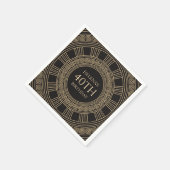 カスタムカラーのエレガントなギリシャの誕生日パーティー スタンダードカクテルナプキン (角)