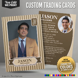 カスタムカラーのトレーディングカード、どんな場面でも使える写真入り コーリングカード