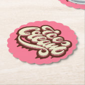 カスタムカラーアイスクリームコースター ペーパーコースター (アングル)