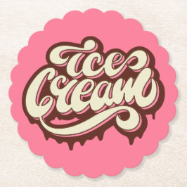 カスタムカラーアイスクリームコースター ペーパーコースター