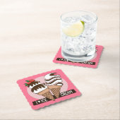 カスタムカラーアイスクリームラバー紙コースター ペーパーコースター (インサイチュ)