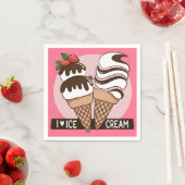 カスタムカラーアイスクリームラバー紙ナプキン スタンダードカクテルナプキン (インサイチュ)