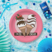 カスタムカラーアイスクリームラバー紙プレート ペーパープレート (パーティー)