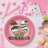 カスタムカラーアイスクリームラバー紙プレート ペーパープレート (パーティー)