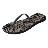 カスタムカラーウェーブアートビーチサンダル – ブラウン ビーチサンダル (アングル)