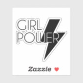 カスタムカラーガールパワークールブラックSVGデザイン シール (シート)
