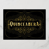 カスタムカラーキンセアニラサウスウエスト金ゴールド 箔招待状 (正面)