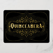 カスタムカラーキンセアニラサウスウエスト金ゴールド 箔招待状 (正面)