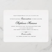 カスタムカラーキンセアニラサウスウエスト金ゴールド 箔招待状 (裏面)