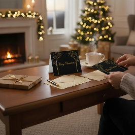 カスタムカラークリスマスカード サンキューカード