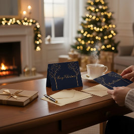 カスタムカラークリスマスカード サンキューカード