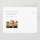 カスタムカラーコロニアルレッドフロントドア移動 案内ポストカード (裏面)