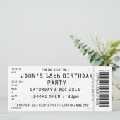 カスタムカラーコンサートチケットパーティの招待状 招待状 (スタンド正面)