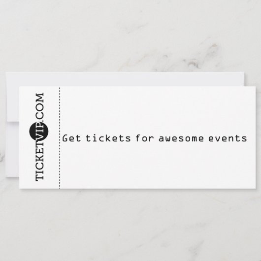 カスタムカラーコンサートチケットパーティの招待状 招待状 (裏面)