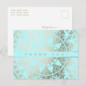 カスタムカラーサンキューポストカードゴールドフォイル ポストカード (正面/裏面)