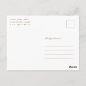 カスタムカラーサンキューポストカードゴールドフォイル ポストカード (裏面)