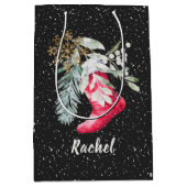 カスタムカラースクリプトエレガントストッキング ミディアムペーパーバッグ (正面)