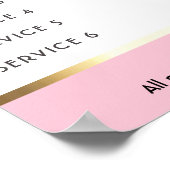 カスタムカラースタイリストサロンサービス価格表示 ポスター (角)