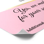 カスタムカラースタイリストサロンサービス価格表示 ポスター (角)