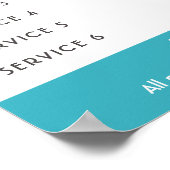 カスタムカラースタイリストサロンサービス価格表示 ポスター (角)