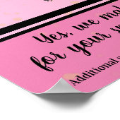 カスタムカラースタイリストサロンサービス価格表示 ポスター (角)