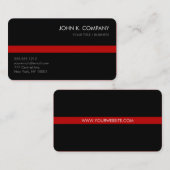 カスタムカラーストライプクリーンブラック 名刺 (正面/裏面)