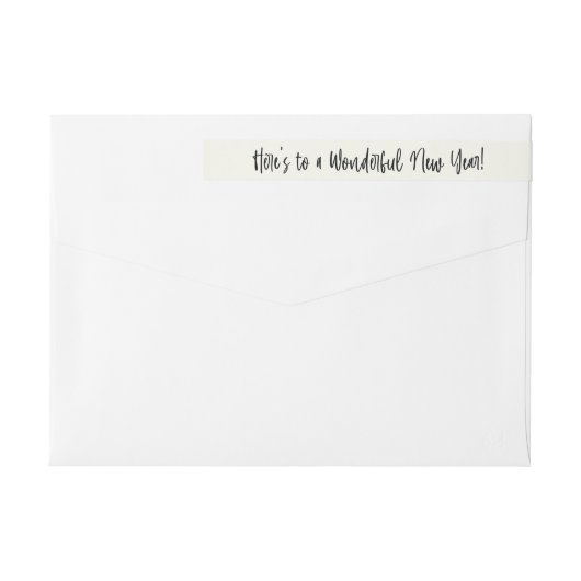 カスタムカラースワンダリーニューイヤー差出人住所 ラップアラウンドラベル (裏面)