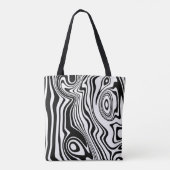 カスタムカラーズウェーブトートバッグ – 白 トートバッグ (裏面)