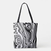 カスタムカラーズウェーブ白黒トートバッグ選択 トートバッグ (裏面)