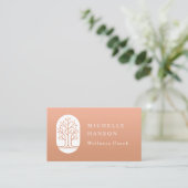 カスタムカラーツリーモダンヘルスウェルネスコーチ 名刺 (スタンド正面)