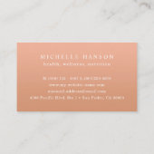 カスタムカラーツリーモダンヘルスウェルネスコーチ 名刺 (裏面)