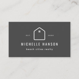 カスタムカラーハウスアイコン不動産仲介業者 名刺