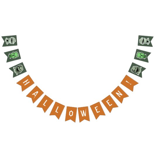 カスタムカラーハロウィン旗 バンティングフラッグ (全)